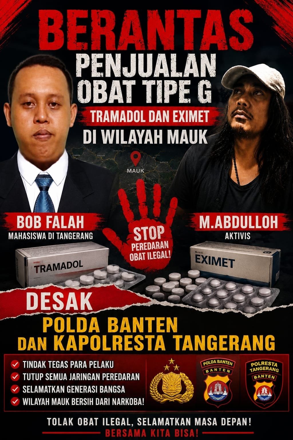 Mahasiswa Desak Polda Banten Usut Dugaan Penjualan Tramadol dan Eximer di Mauk